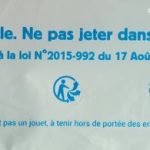 Sacs bretelles blanc plastique PEBD 50µ 4 formats : 26x45cm, 30x54cm, 40x68cm et XXL 50x85cm plastique ecolo recyclable composta