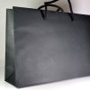 Sacs papier noir LUXE poignée coton shopping bag