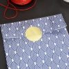 Pochettes cadeaux PM 14cm 1ers prix éventail bleu rayures vertes MIF Fabriqué en France