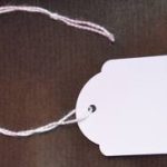 Etiquettes APLI à fil coton blanc XS à XL