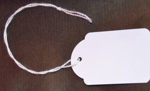 Etiquettes APLI à fil coton blanc XS à XL
