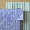 Pochettes cadeaux PM 14cm 1ers prix éventail bleu rayures vertes MIF Fabriqué en France