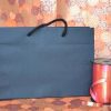 Sacs papier noir LUXE poignée coton shopping bag