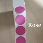 Etiquettes adhésives Rondes kraft couleur rose rouge bleu fuchsia mer lavande vert