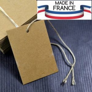 Etiquettes à fil en kraft (Exclusif !) fabrication française 39*55mm MIF