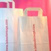 Sacs papier kraft poignées plates blancs du %ini au Grand Modèle
