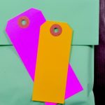 Etiquettes américaines fluo rose jaune ou orange Fabrication France MIF(Exclusif !)