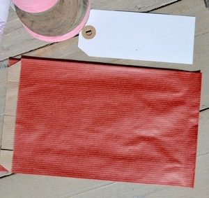 Pochettes papier kraft rouge 24, 27 ou 34cm de large MIF Fabriquées en France
