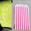 Sachets Pochettes cadeaux à rayures rose vertes blanch XS 7x12 Fabriquées en France MIF 1er prix 40gr