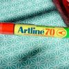 Stylos feutres Marqueurs Rouge Noir Bleu artline