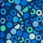 Rouleau / Bobine Cercles bleus verts blancs bobine comptoir papier cadeau 50cm