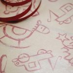 Rouleau / Bobine papier jouets 50's 50cm 70cm 100m 250m made in france mif rouge blanc vintage