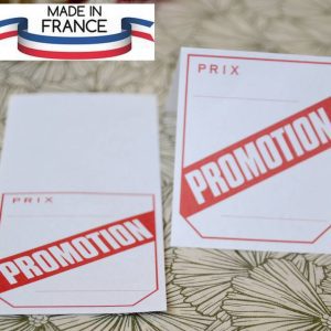 Promotion paper tags Made in France Box of 1.000 tags