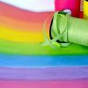 Rouleau papier cadeau comptoir rainbow arc en ciel 70cm Europe du Nord recyclable