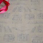 Rouleau / Bobine papier cadeau recyclé bouquins livres gris 70cm 25m Fabriqué en France