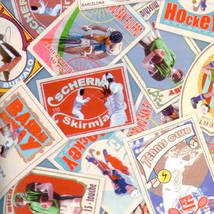 Rouleau / Bobine papier Fabriqué France MIF sports années 50 hockey ski tennis course