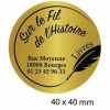 Etiquettes adhésives personnalisées Or Argent ronds carrés