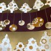 Papier Cadeau Noël Crème Ivoire et Chocolat