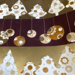 Papier Cadeau Noël Crème Ivoire et Chocolat
