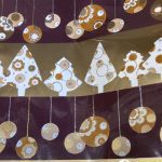 Papier Cadeau Noël Crème Ivoire et Chocolat