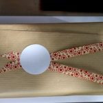 Ruban Bolduc Etoiles Mat Rouge Crème Kraft 10mm MIF Fabrication Française