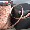 Ruban Bolduc Etoiles Mat Rouge Crème Kraft 10mm MIF Fabrication Française