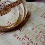 Ruban Bolduc Etoiles Mat Rouge Crème Kraft 10mm MIF Fabrication Française