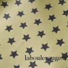 Rouleau / Bobine papier doré mat étoiles Noir 70cm Europe