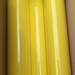 Papier emballage cadeau uni jaune citron FSC Italie recyclable 70cm x 50m