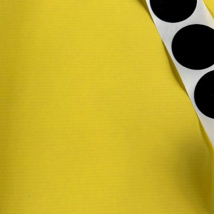 Papier emballage cadeau uni jaune citron FSC Italie recyclable 70cm x 50m