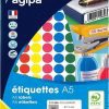 Etiquettes adhésives Apli Agipa assortiment de couleurs pour prix ou autre Agipa Apli 011995 011996 8mm 15mm