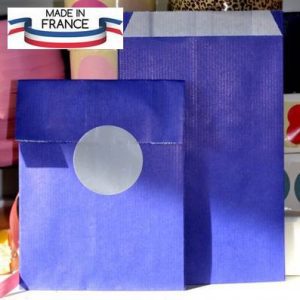 Papier cadeau bleu profond encre 50cm 250m bobines comptoir Fabriqué en France MIF