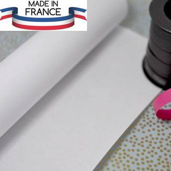 Papier Kraft Naturel BLANC en 100m mif 70cm Fabriqué en France Recycblable Compostable