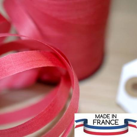 Rubans Bolducs Coton Unis 10mm Fabriqué en France MIF Couleur Rouge MIF