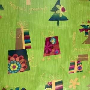 Feuilles Papier cadeau sapins verts paquets 70cm 1m