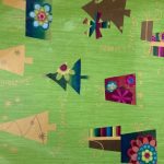 Feuilles Papier cadeau sapins verts paquets 70cm 1m