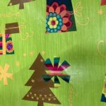 Feuilles Papier cadeau sapins verts paquets 70cm 1m