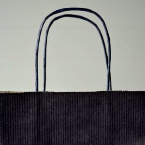 Sacs shopping papier kraft bleu marine A, B, C & D poignée ficelle