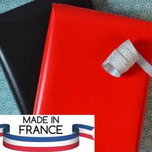 Papier cadeau Vernis Rouge, Noir 70cm 250m MIF France Comptoir