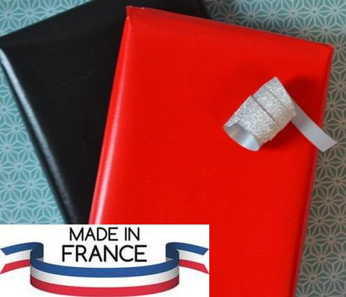 Papier cadeau Vernis Rouge, Noir 70cm 250m MIF France Comptoir