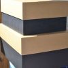 Boîtes Papier Carton Kraft et Noir intérieur blanc MM GM