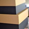 Boîtes Papier Carton Kraft et Noir intérieur blanc MM GM
