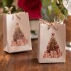 Sacs Papier Or & Blanc Noël PM Etoiles