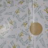 Rouleau papier cadeau Noel blanc vert olive doré mat double face comptoir70cm Europe