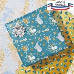 Papier cadeau enfants jeunesse juniors Monde sous marin Cachalot Tortue France Recyclable
