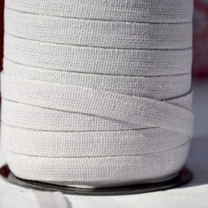 Bobine Bolduc ruban coton paillettes gris clair lurex 10mm Fabriqué en France