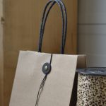 Sacs / Pochettes américaines LUXES kraft naturel ficelle noire shopper