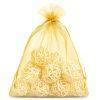 Sachets Organza GM 16cm Doré lot de 10 sachets