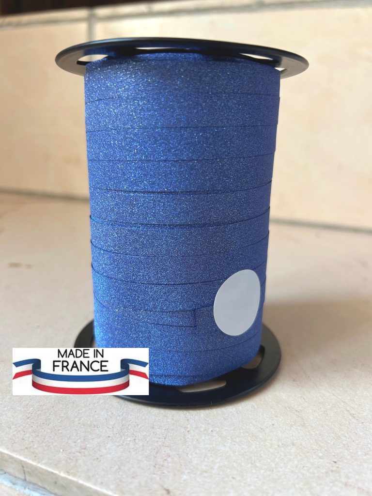 Nouveauté ! Fabriqué en France bolduc ruban paillettes bleu foncé 10mm