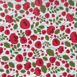 Rouleau de papier cadeau FSC recyclable 70cm 50m Coquelicots